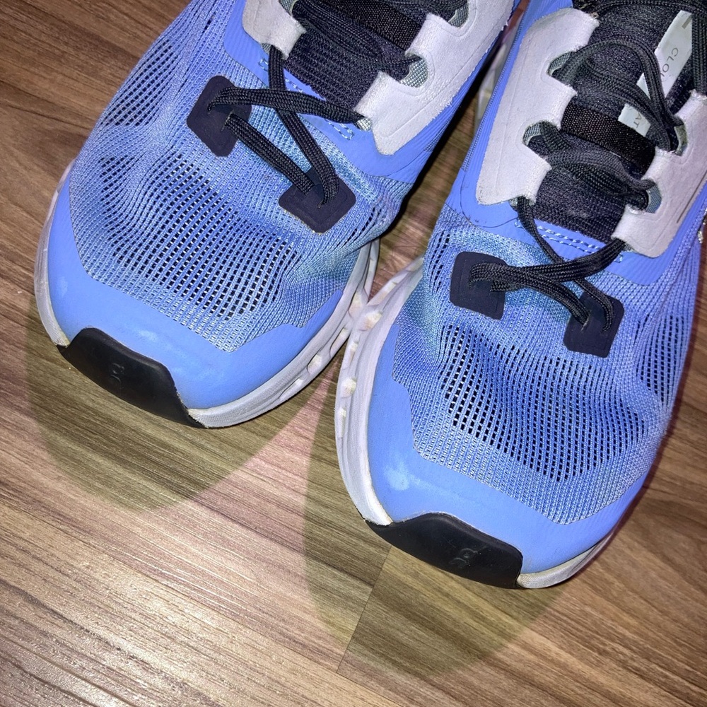 On Cloudstratus Shoes Women Size 9 Blue Running Helion CloudTec Sneakers - Picture 9 of 16